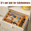Bamboo Cutlery Silverware Tray Divider Storage Tray Rack Storage Box 5 Compartment Tray Kitchen Drawer Storage Rack 6