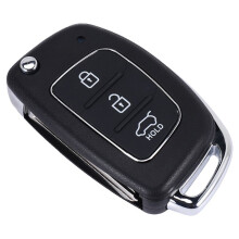 Flip Key Shell fit for ix45 Santa Fe Remote Key Case Fob 3-Button Black