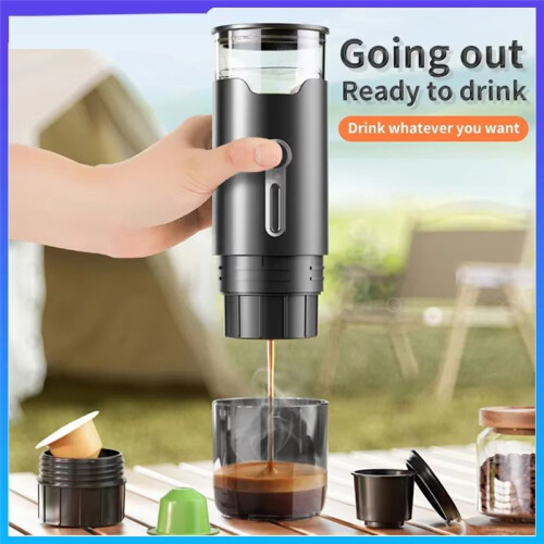 Macchina per Caffè Portatile Elettrica - Macchina Compatta per Capsule e Polvere, Ideale per Viaggi e Ufficio 1