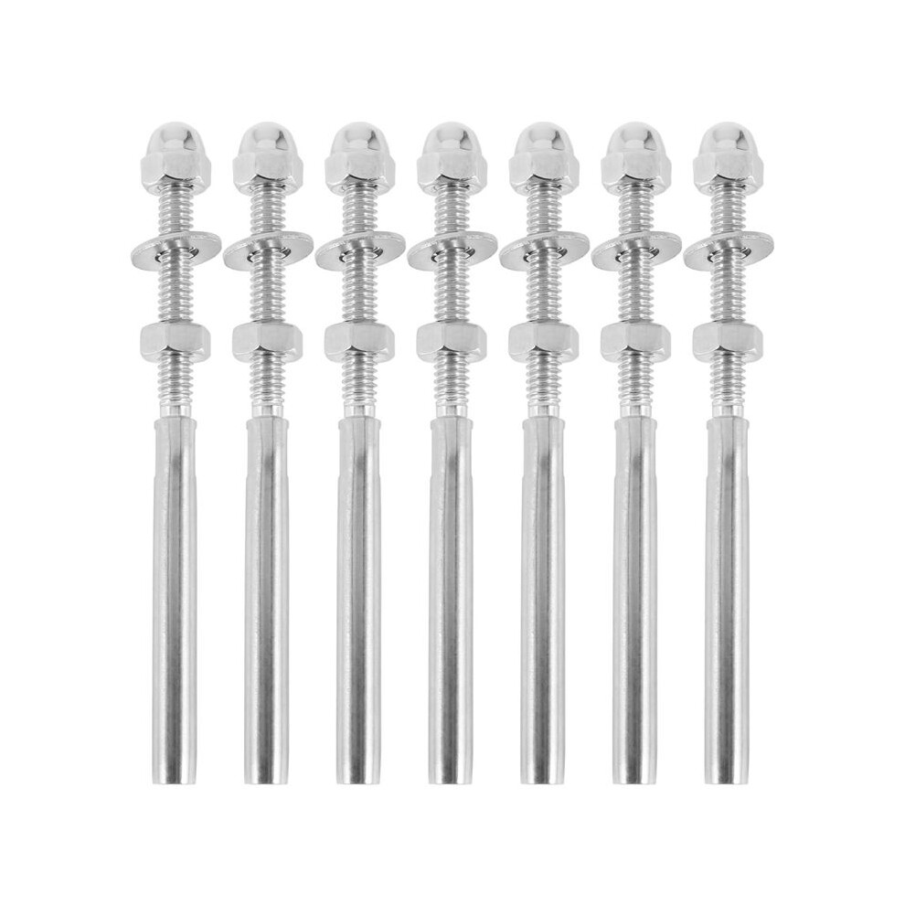 20Pack Threaded Terminal Stud Stainless T316 Marine Grade Stud End Fitting Terminal For 3/16 Inch Cable Deck Railing Hand Swage 4713596331378