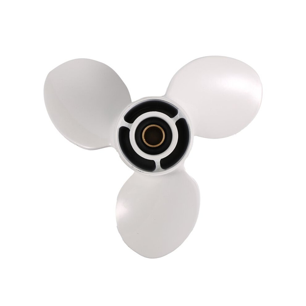For 9.9-15Hp 63V-45945-10-El 9-1/4 X 9 Aluminum Alloy Marine Outboard Propeller 8 Spline Tooth 3 Blades 4711949368576