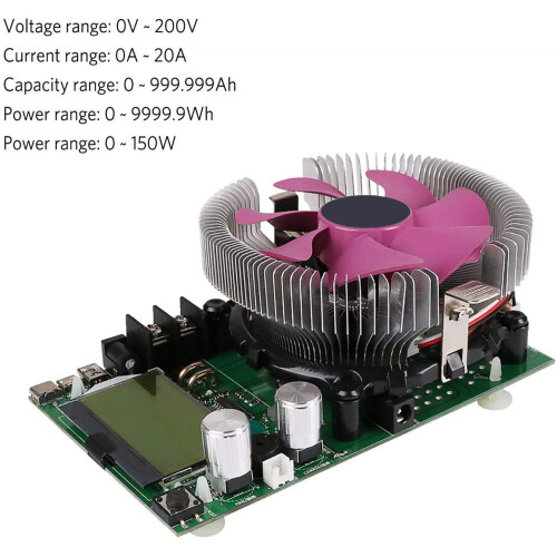 Electronic Load Tester 150W 20A Resistor Adjustable Constant Current Battery Capacity Tester Resistance Power Tester 2