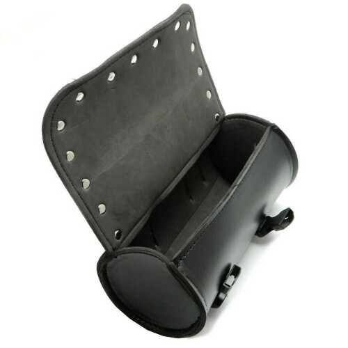 Motorcycle Leather Universal Tool Round Roller Saddle Bag fork for Travel Suitcase 2
