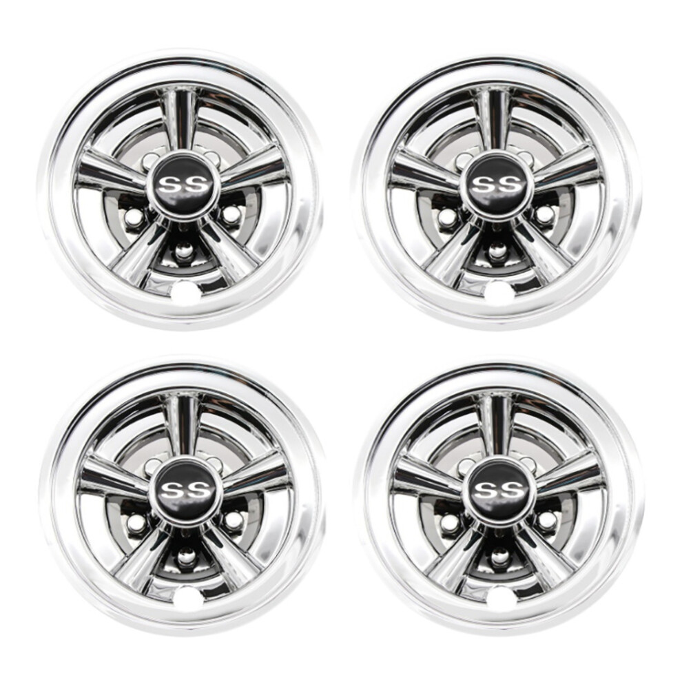 4Pcs 8Inch Ss Cart Wheel Covers, 5 Spoke Design Hub Cap For Carts For Club Car, Ezgo, 6031568559369
