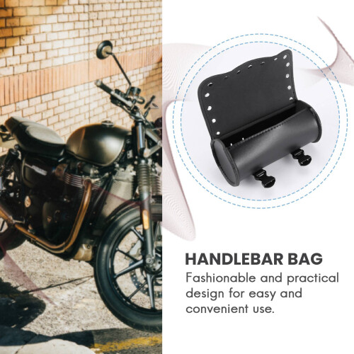 Motorcycle Leather Universal Tool Round Roller Saddle Bag fork for Travel Suitcase 2