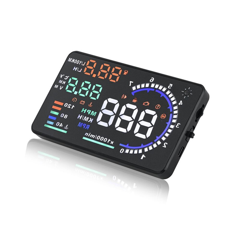 Ad 5.5Inch Obd2 Hud Car Display Hud Digital Speedometer Windshield Speed With Speeding Water Temp Rpm Alarm 6131642180141