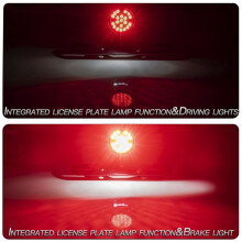 Motorrad-Retro-LED-Heckbrems-Bremslicht-Lampe, Kennzeichenbeleuchtung mit Halterung, Schwarz für Sportsters A