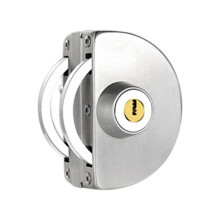 Glass Display Cabinet/Showcase Locks Stainless Steel Double Door No Need Drilling Easy to Install Home Tool with 2 Keys