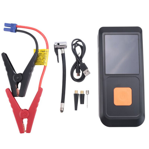 Portable Jump  With Air Pump Automobile Battery Booster Power Pack With LED Light Multi-Function Tire Inflator