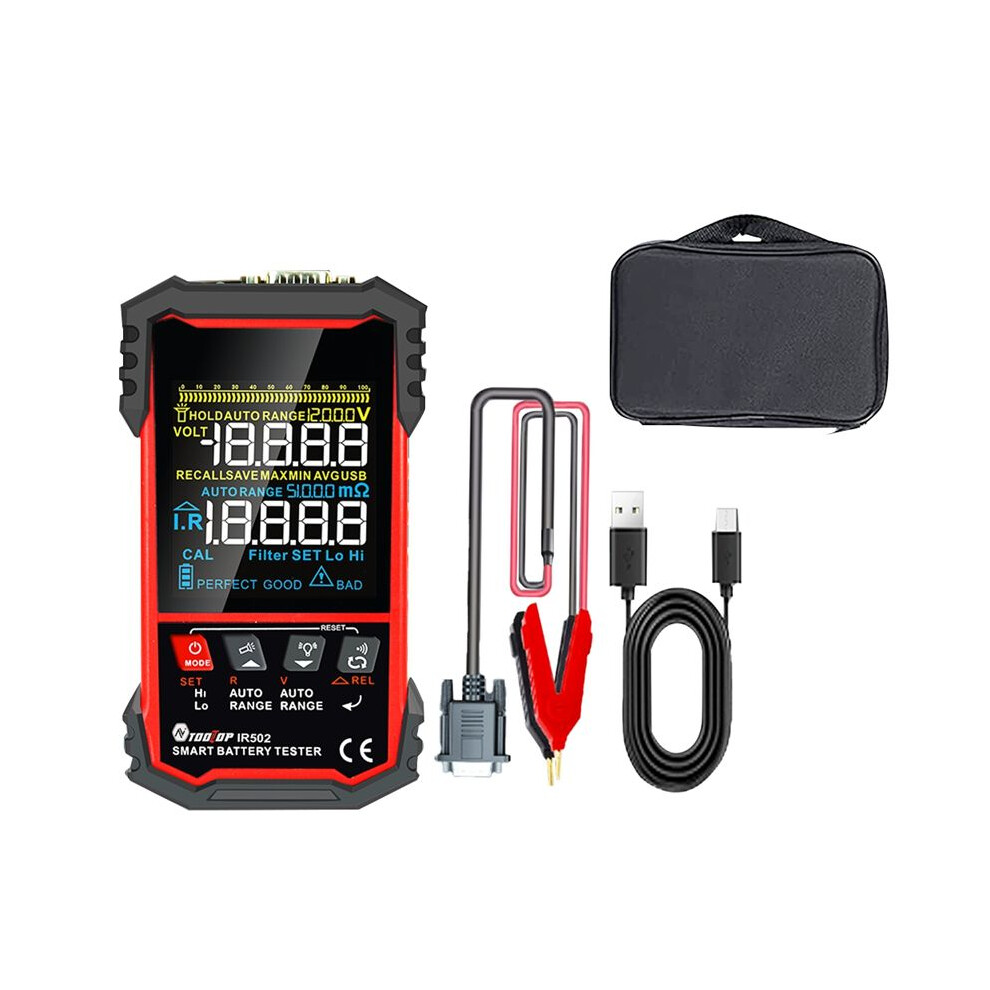 Tooltop Ir502 Battery Internal Resistance Tester 500Î© High Precision Calibratable For Electric Car Electromobile 6032215507351