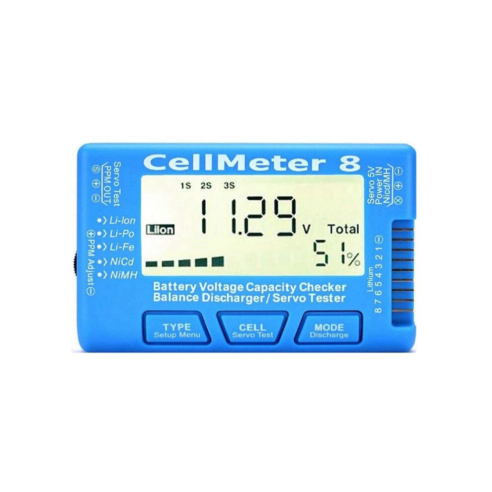Rc Cellmeter-8 1-8S Battery Capacity Voltage Test Meter For Lipo Life Li-Ion Nimh Nicd Cell Meter 6031595566224