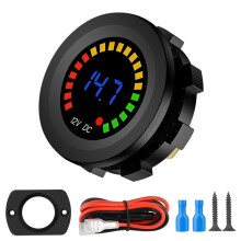 Spänningsmätare, 12V LED Digital Display Spänningsmätare Bilvoltmätare Mätenhet Spänningstestare Mätenhet
