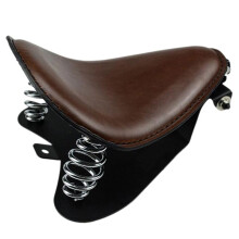 YY-184 Motorcycle Modification Accessories Retro Modified Cushion Bag Retro Spring Leather Cushion Brown