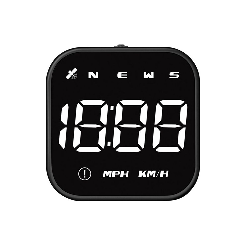Hud Car Speedometer Timetable Speed Alarm Gps - Display Auto Electronic Accessories Fits All Cars (White) White 6031002101062