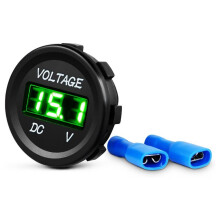 12V LED-Paneel Digitale Voltage Meter Display Voltmeter voor Boot Marine Voertuig Motorfiets Vrachtwagen ATV UTV Groen