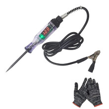 Car Truck Circuit Test Pen, Circuit Tester, 6V/12V/24V  Digital Automotive Test Light with Gloves