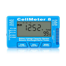 RC Cellmeter 8 Digitale Batterij Capaciteit Checker Controller Tester Spanningstester voor Li-Ion NiMH Nicd Cell Meter Blauw