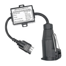 VS Naar EU Trailer Light Converter voor Amerikaanse Auto'S 4-Pins Platte Stekkerdoos Naar Europese Trailer 13-Pins Ronde Stekker