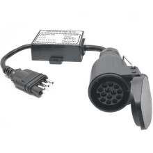 US zu EU Trailer Light Converter für US Cars 4-Pin Flat Plug Socket To European Trailer 13-Pin Round Plug