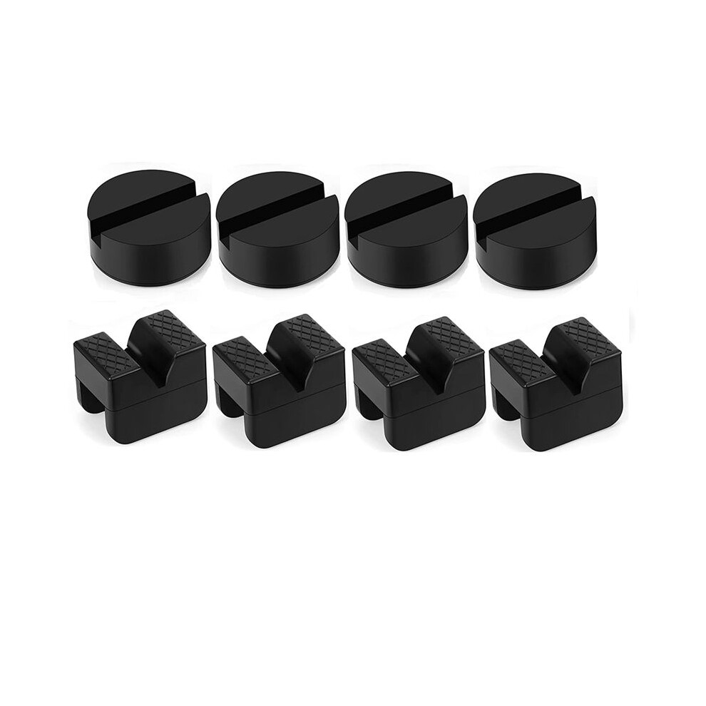 8Pcs Jacks Stand Pads Universal Slotted Frame Rail Pinch Welds Protector Rubber Jacks Pad For Jacks Stand Accessories 6132581124692