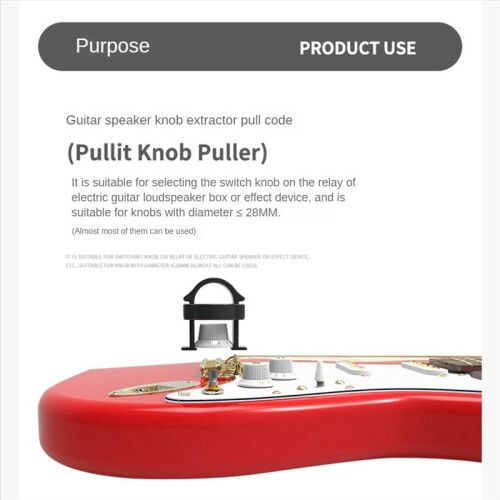 Guitar Knob Puller Pullit Knob Puller für Luthier Repair Tool Knobs Bushes Puller Tools Schwarz 2