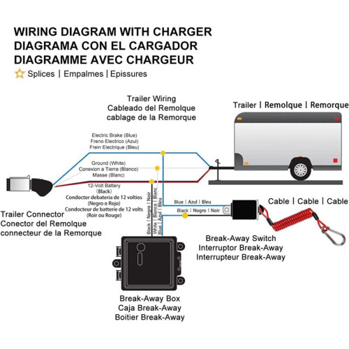 Trailer Brakes Breakaway Kit with , LED Test Light Electric Breakaway System, Universal Trailer Brake Controller 2