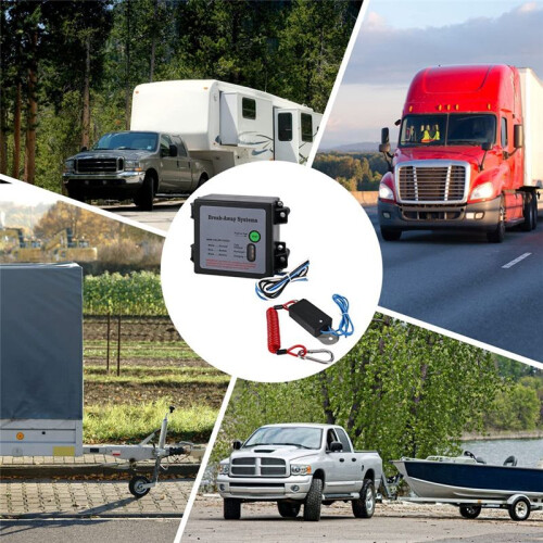 Trailer Brakes Breakaway Kit with , LED Test Light Electric Breakaway System, Universal Trailer Brake Controller 1