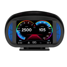 P2 Auto HUD - Display OBD GPS Voertuigsnelheid en GradiëNtmeter Watertemperatuur en Brandstofverbruik