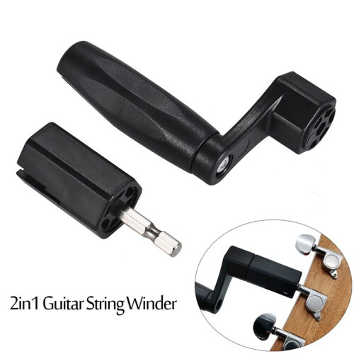 2-In-1 Electric/Manual Guitar String Knob Curler Yukri String Changing Tool 2