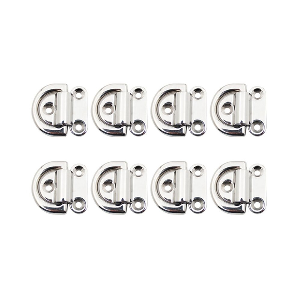 D-Ring Deck Collapsible Pad Eye Tiedown Cleats For Yacht Motorboat Truck Mirror Polished Ship Parts 4Pcs 6133900167543