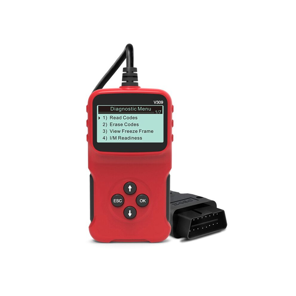 Obd2 Obdii V309 Scanner Automotive Wipe/Reset Trouble Code Reader Diagnostic Tool Works Most 1996 And Newer Vehicles 6032763307717