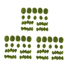 90PCS 3 Size Artificial Moss Rocks Decorative, Green Moss Balls,for Floral Arrangements Gardens and Crafting