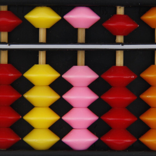 2X Portable Plastic Abacus Arithmetic Abacus calculation tool 1