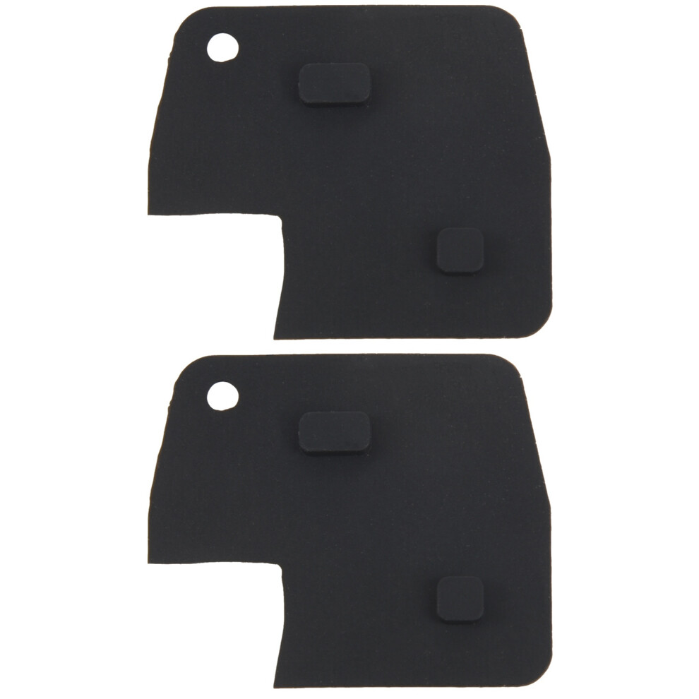 2X 2 Keys Rubber Button Key Remote Control For Yaris Rav4 Mr2 Celica Black 6032665441526