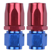 2X STRAIGHT Turbo Oil Feed Hose Fitting:AN6 8mm