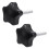 2X M8 x 40mm Screws Star  Wing screw Clamp knob handle black 1