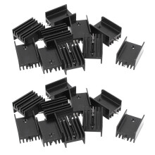20 Stueck 21x15x11mm Schwarz Aluminium Kuehlkoerper fuer TO-220 MOSFET-Transistoren