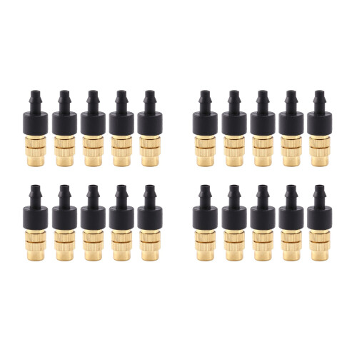 20 pcs Adjustable Misting Nozzle for Gardening Sprinkle Brass Watering Sprinkler Sprayer for Irrigation System
