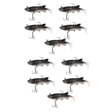 10pcs/lot Soft Lure 8cm 14g Wobblers Artificial Bait Fishing Lures Sea Bass Carp Fishing Lead Fish Jig