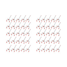 50Pcs 100Mm Pegboard Hooks Slat Wall Retail Display Shop Peg Hang Fits Home Hanger Chrome Metal 1-1.5Kg Loading