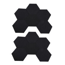 12 Pack Memo Board Decorative Notice Board Hexagon Bulletin Board, Cork Board Tiles,Pin Board Wall Decor