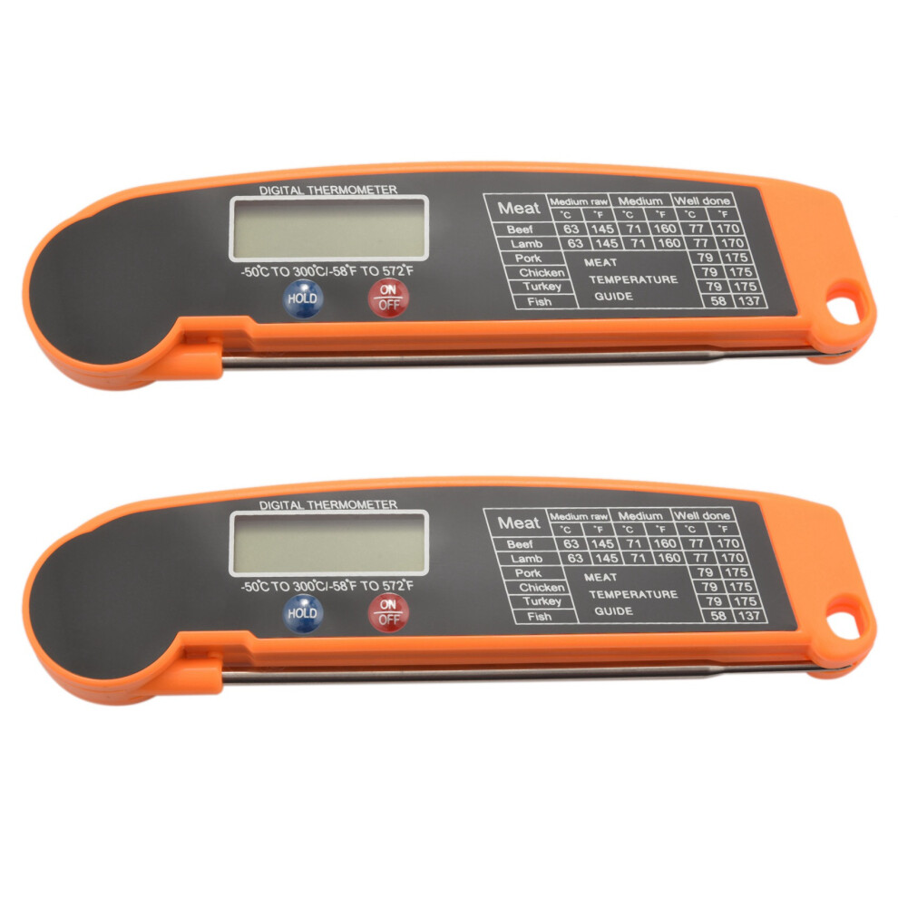 2X Digital Instant Read Meat Thermometer with Highly Accurate Temperature Probe, Electric Cooking Thermometer