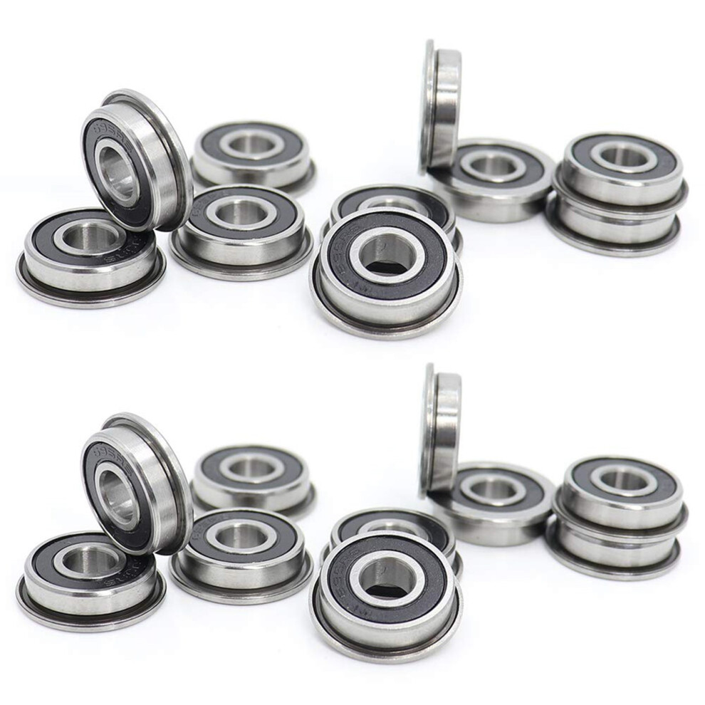 20Pcs F695-2Rs Bearing 5X13x4mm Flanged Miniature Deep Bearings F695rs For Voron Mobius 2/3 3D Printer 4711129136940