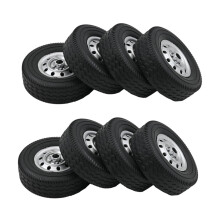 8Pcs Wheel Tire Tyre for WPL D12 1/10 RC Truck Car DIY Upgrade Spare Parts Accessories