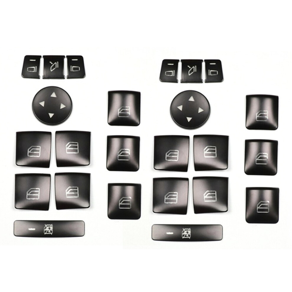 24Pcs Car Door Armrest Window Button Trim Cover Sticker For Glk Ml Gl A B C E G Class W204 X166 6031041093922