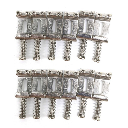 12 Roller Bridge Pull String Code Electric Guitar Saddle for STRATOCASTER Telecaster Electric Guitar Accessories Silver 1