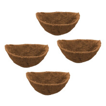 Doublure Demi-Ronde en , JardinièRe Murale en Demi-Cercle Doublures de Remplacement en Fibre de  pour Paniers Suspendus 4 Paquet 14 Pouces