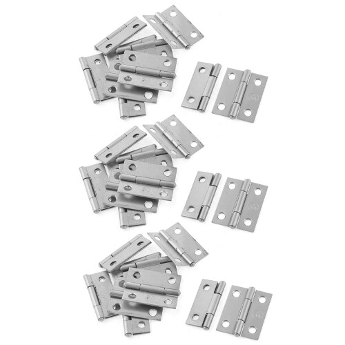 Rectangle Folding Closet Cabinet Door Hinge Hardware 1.5 Inch 30 Pcs