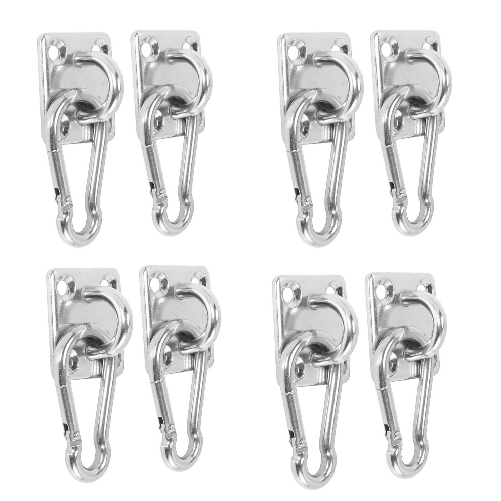 8 Sets Of Suspended Ceiling Wall Mount U-Shaped Hooks Hammock Hook Metal Base Plate With Hook 4712344918540