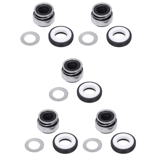 5X 12mm Coiled Spring Rubber Bellow Pump Mechanical Seal 301-12